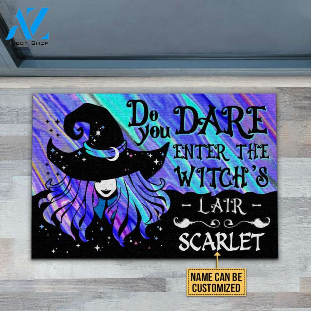 Witch Wizard Halloween Spell Do You Dare Custom Doormat Indoor And Outdoor Doormat Warm House Gift Welcome Mat Birthday Gift For Halloween Day