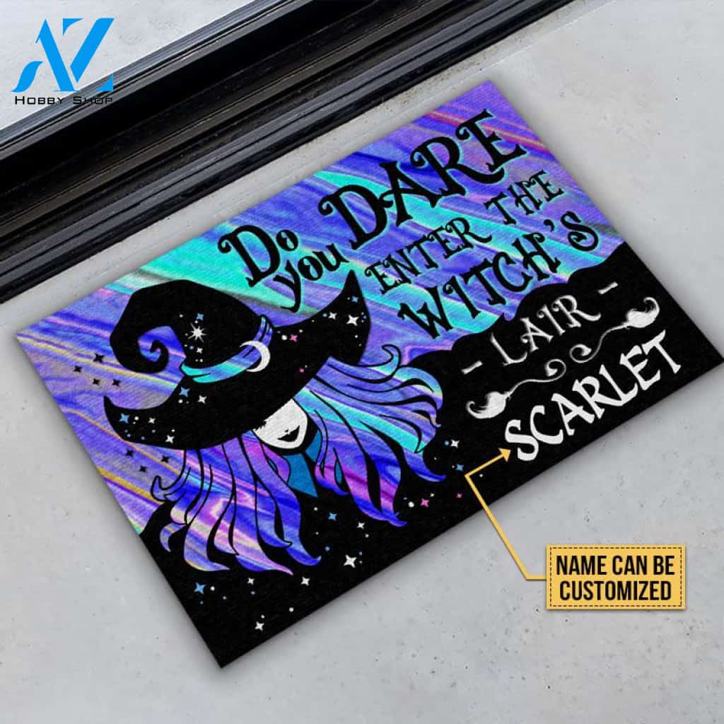 Witch Wizard Halloween Spell Do You Dare Custom Doormat