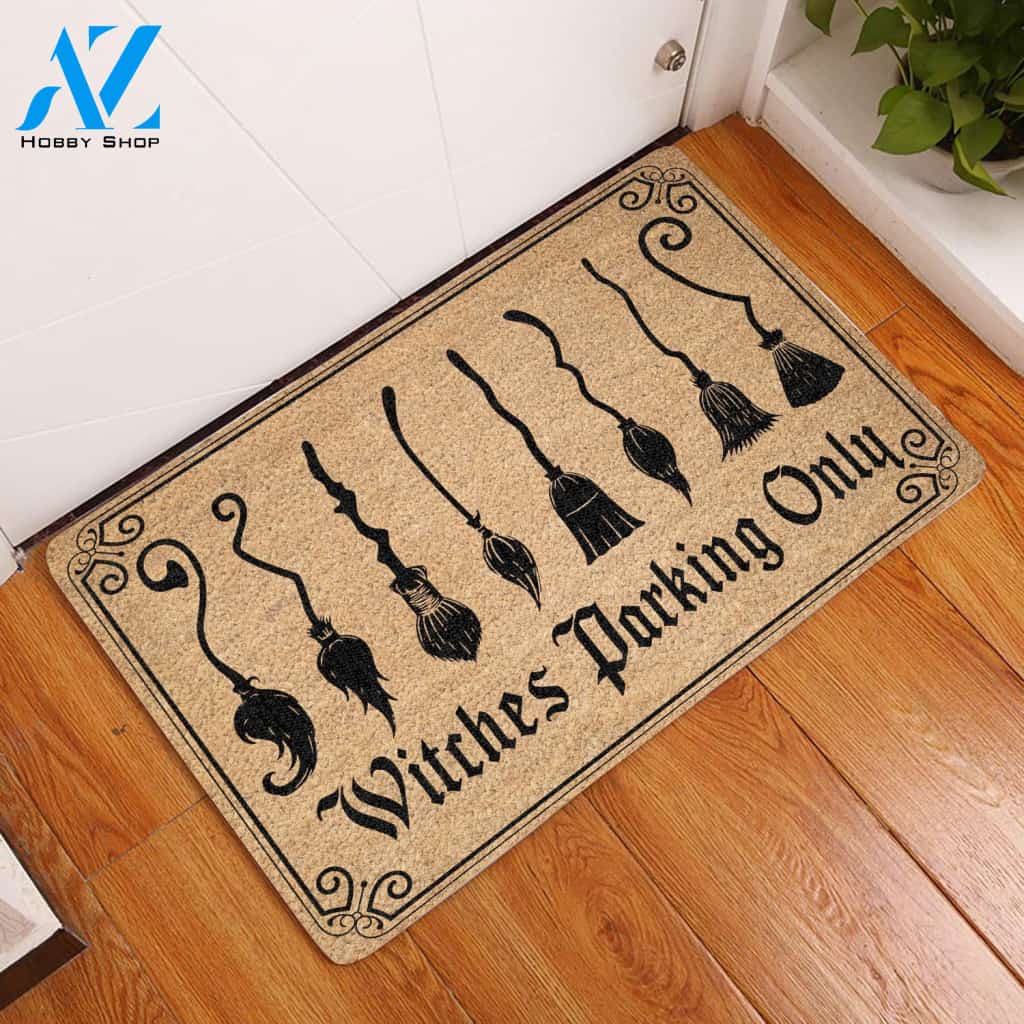 Witches Parking Only Coir Pattern All Over Printing Doormat | Welcome Mat | House Warming Gift