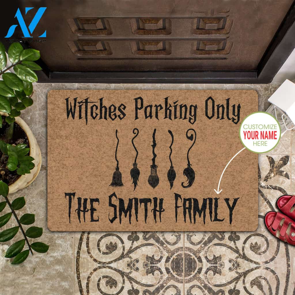 Witches Parking Only Personalized All Over Printing Doormat | Welcome Mat | House Warming Gift