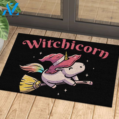 Witchicorn Doormat, Happy Halloween Witches Indoor And Outdoor Doormat Warm House Gift Welcome Mat Gift For Funny Halloween