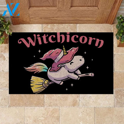 Witchicorn Doormat, Happy Halloween Witches Indoor And Outdoor Doormat Warm House Gift Welcome Mat Gift For Funny Halloween