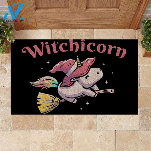 Witchicorn Doormat, Happy Halloween Witches Indoor And Outdoor Doormat Warm House Gift Welcome Mat Gift For Funny Halloween