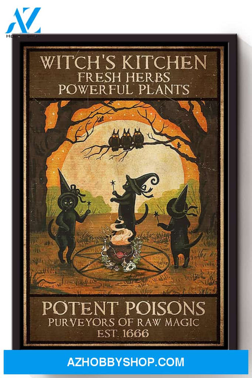 Witch's Kitchen Halloween Canvas And Poster, Wall Decor Visual Art, Halloween Gift, Happy Halloween