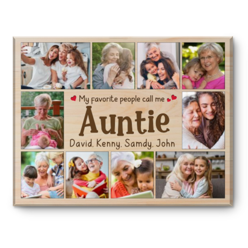 Auntie Photo Collage Canvas Print, Presents For Auntie, Photo Collage For Auntie
