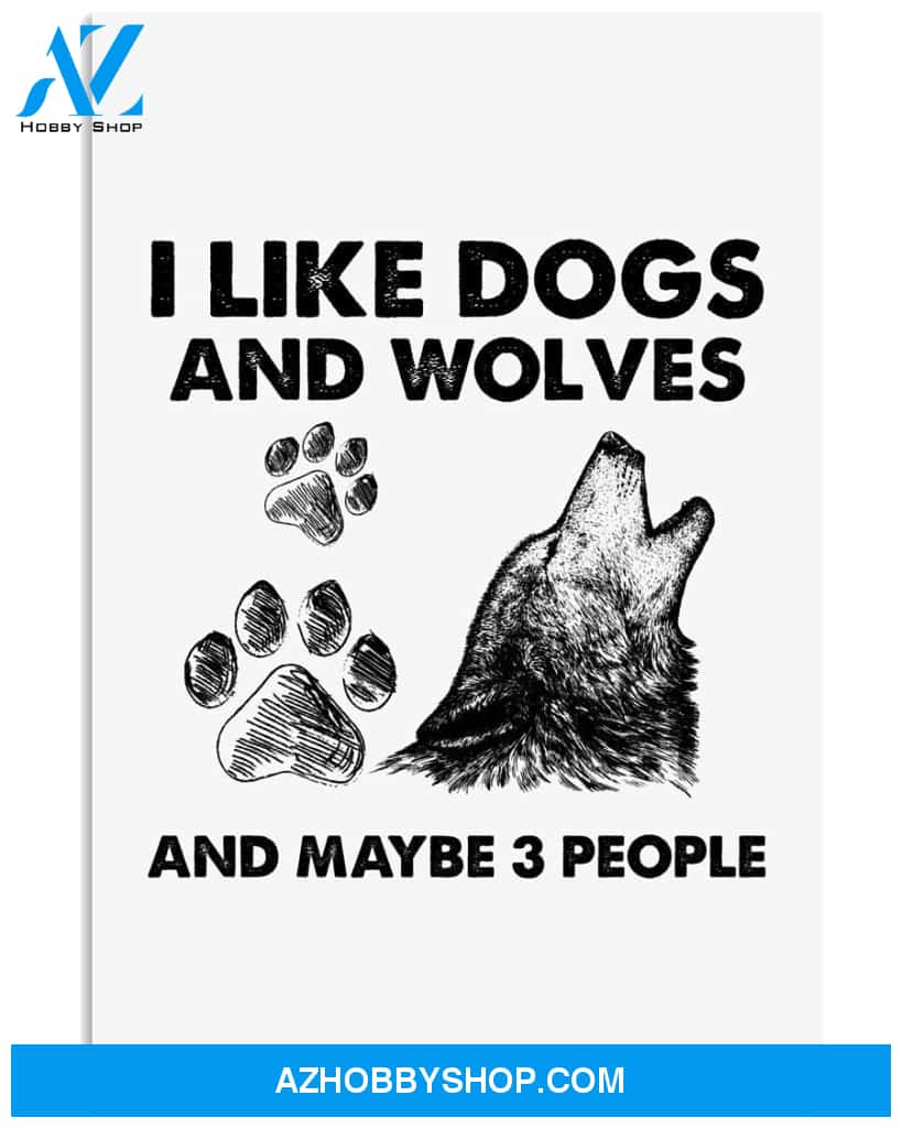 Wolf And Dog Three People Wolf Lover Dog Mom Canvas And Poster Wall Decor Visual Art