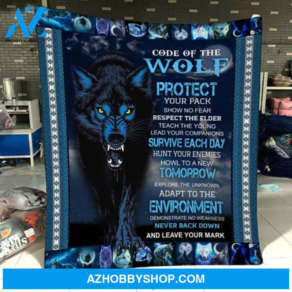 Wolf Blanket, Code of The Wolf Protect Your Pack