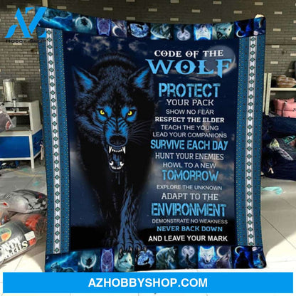 Wolf Blanket, Code of The Wolf Protect Your Pack