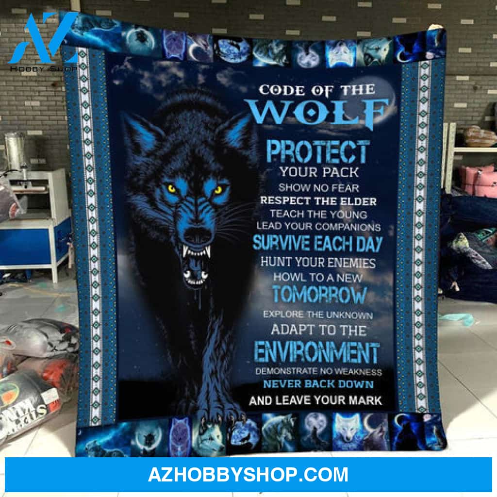 Wolf Blanket, Code of The Wolf Protect Your Pack