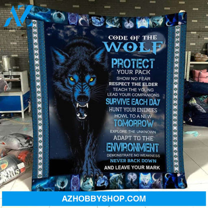 Wolf Blanket, Code of The Wolf Protect Your Pack