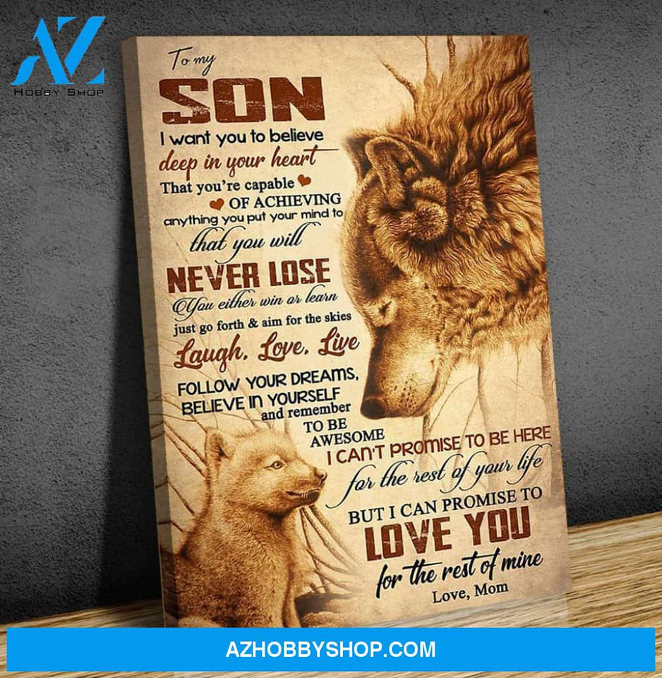 Wolf Canvas Gift For Daughter - Hanging Art For Bedroom