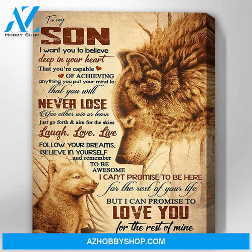 Wolf Canvas Gift For Daughter - Hanging Art For Bedroom