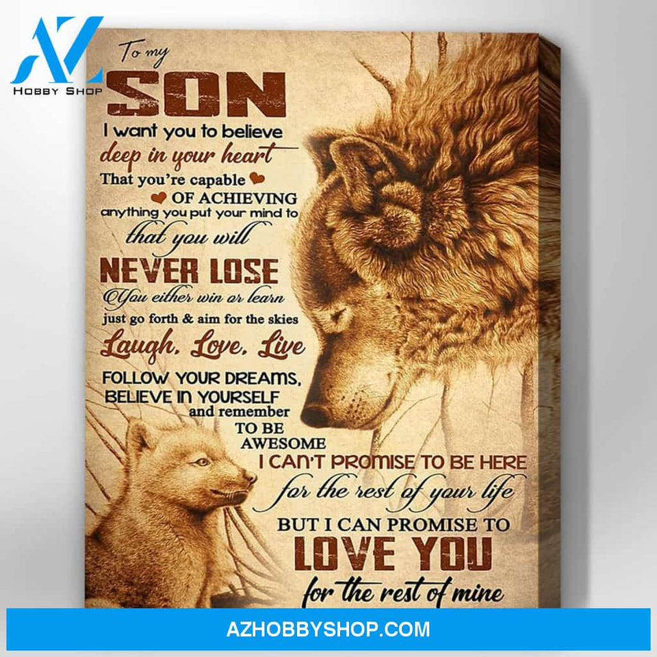 Wolf Canvas Gift For Daughter - Hanging Art For Bedroom