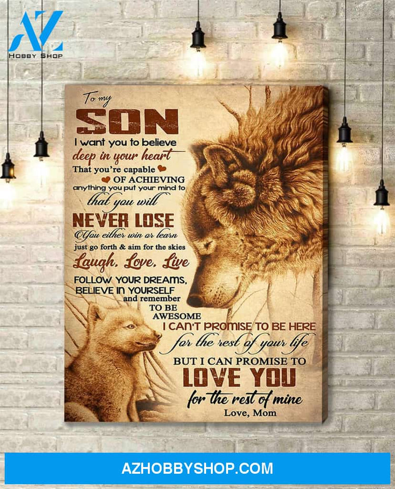 Wolf Canvas Gift For Daughter - Hanging Art For Bedroom