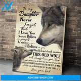 Wolf Canvas Prints Wall Art - To My Daughter - Matte Canvas