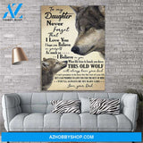 Wolf Canvas Prints Wall Art - To My Daughter - Matte Canvas
