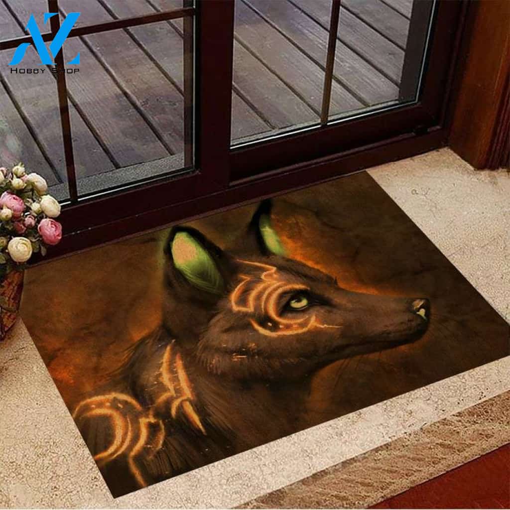 Wolf Easy Clean Welcome DoorMat | Felt And Rubber | DO3222