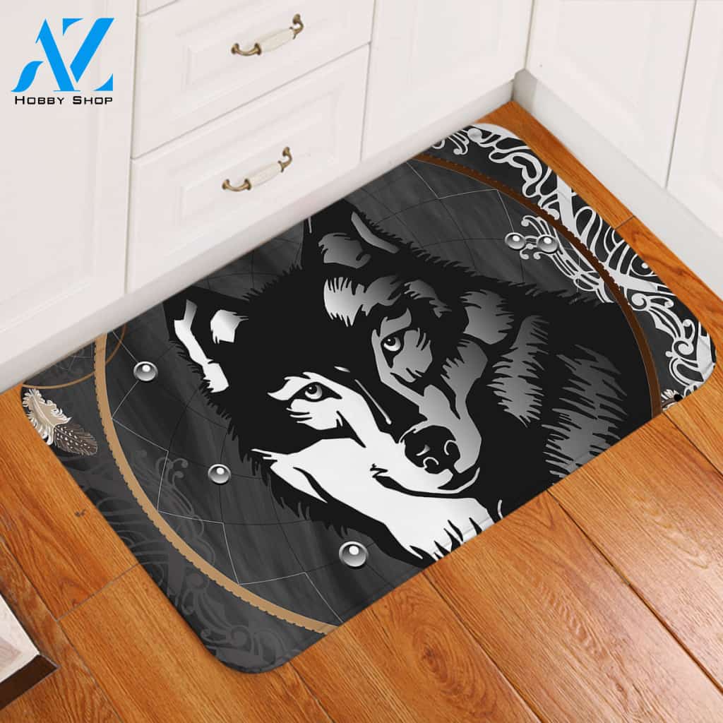Wolf Frame Door Mat