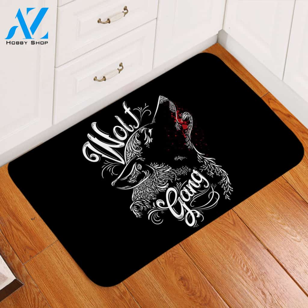 Wolf Gang Black Door Mat