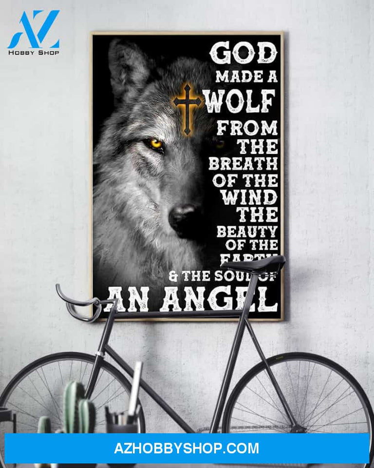 Wolf God Made The Soul Of Angel Easter Canvas And Poster, Wall Decor Visual Art, Wall Poster, My Poster Wall
