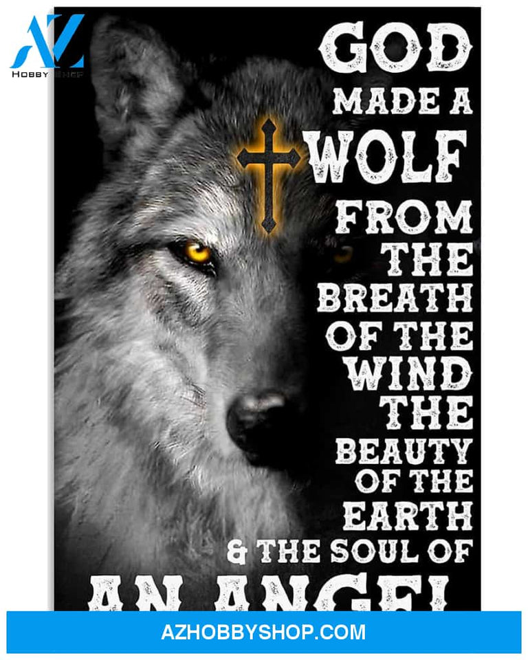 Wolf God Made The Soul Of Angel Easter Canvas And Poster, Wall Decor Visual Art, Wall Poster, My Poster Wall