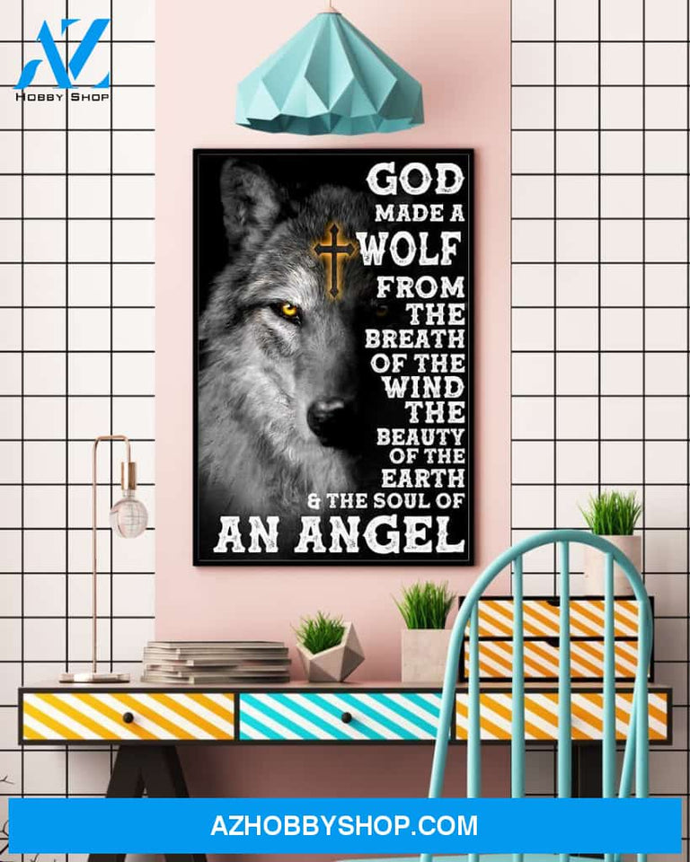 Wolf God Made The Soul Of Angel Easter Canvas And Poster, Wall Decor Visual Art, Wall Poster, My Poster Wall