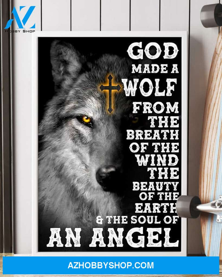 Wolf God Made The Soul Of Angel Easter Canvas And Poster, Wall Decor Visual Art, Wall Poster, My Poster Wall