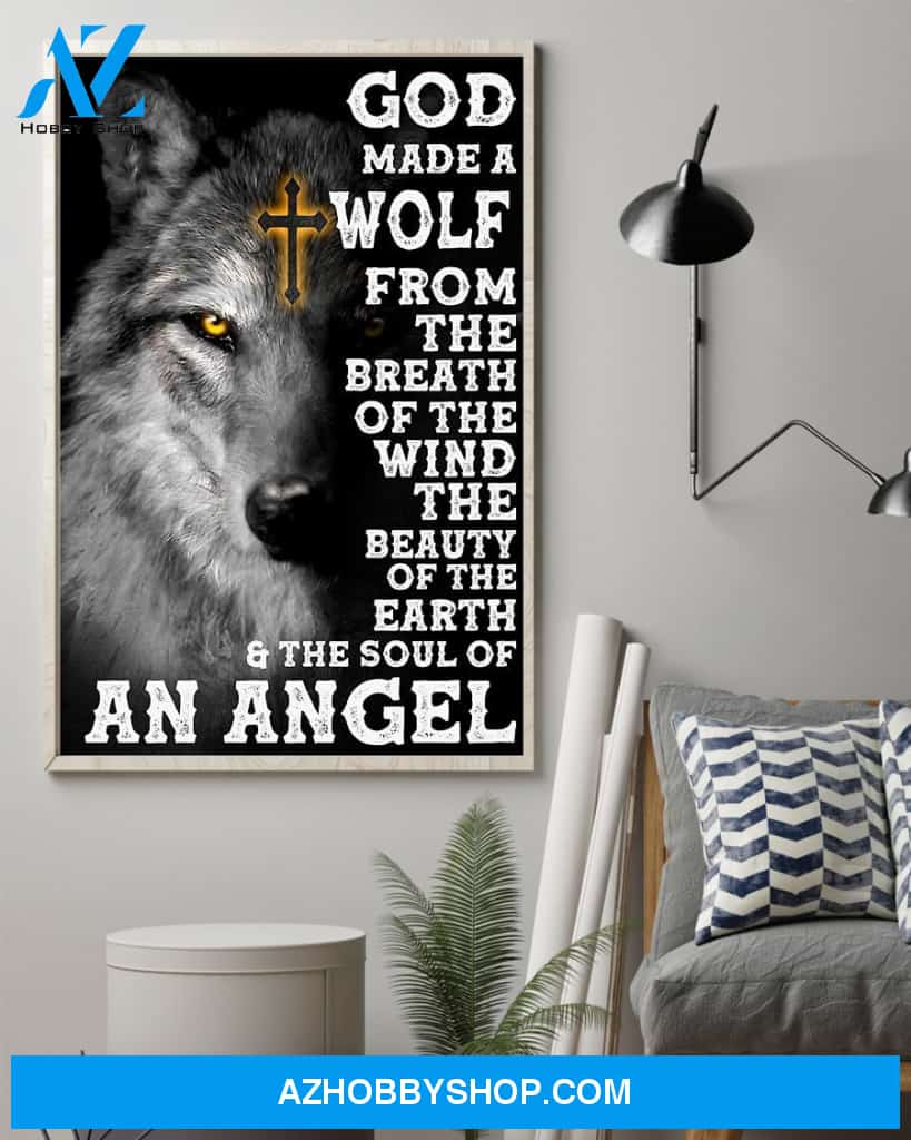 Wolf God Made The Soul Of Angel Easter Canvas And Poster, Wall Decor Visual Art, Wall Poster, My Poster Wall
