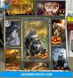 WOLF HALLOWEEN BLANKET Gift For Halloween's Day Wolf Lover Friend Family Birthday Gift Home Decor Bedding Couch Sofa Soft And Comfy Cozy