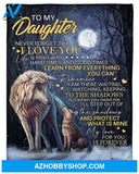 Wolf Learning From Everything You Can Dad Gift For Daughter Fleece Blanket Fleece Blanket