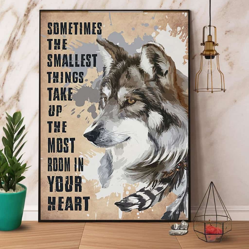 Wolf The Most Room In Your Heart Paper Poster No Frame Matte Canvas Wall Decor