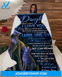 Wolf To My Daughter Never Forget That I Love You, Mom Fleece Blanket - Gift For Daughter