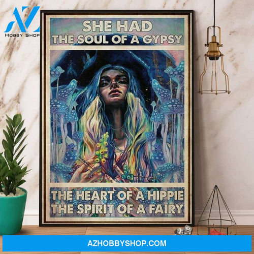 Women Life She Had The Soul Of A Gypsy Watercolor Canvas And Poster, Wall Decor Visual Art