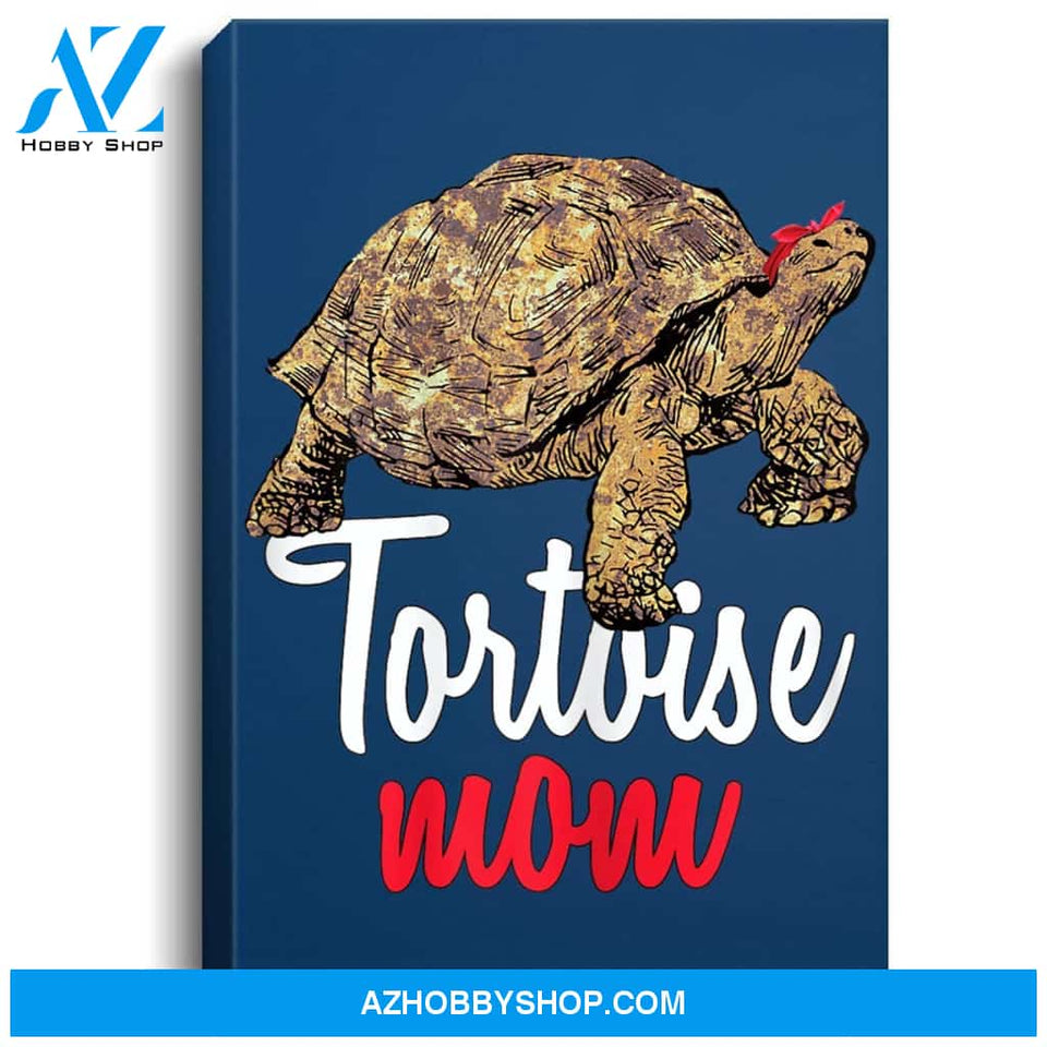 Womens African Spurred Mom Sulcata Tortoise Portrait Canvas