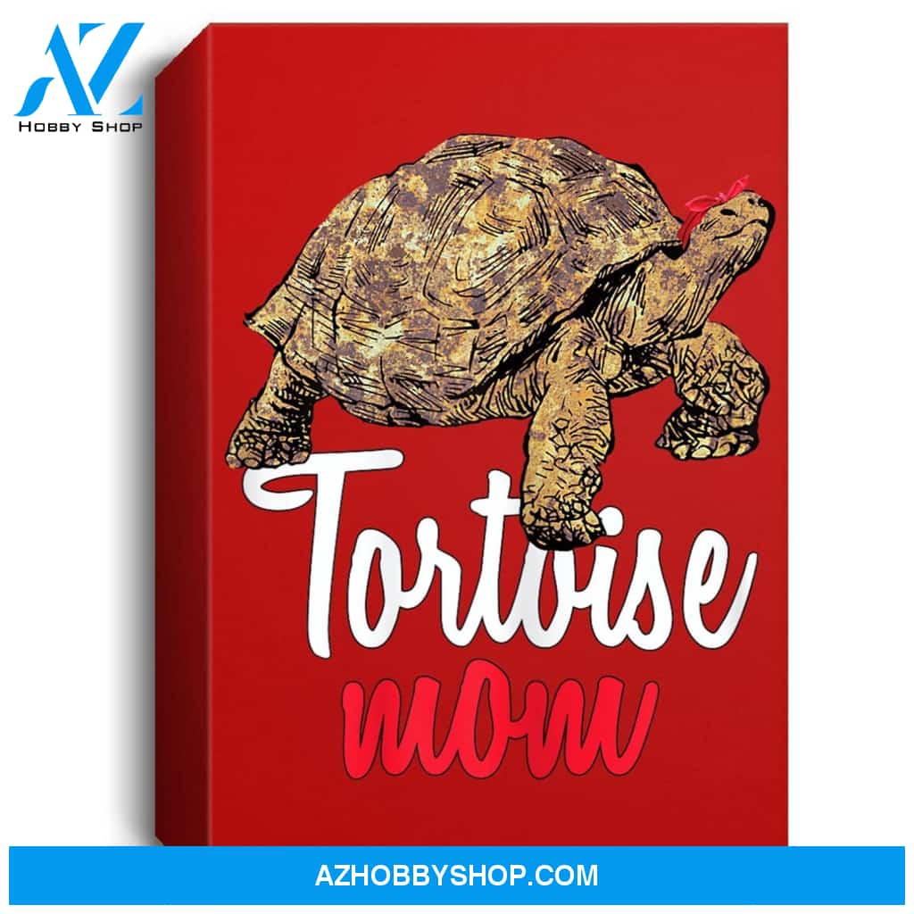 Womens African Spurred Mom Sulcata Tortoise Portrait Canvas