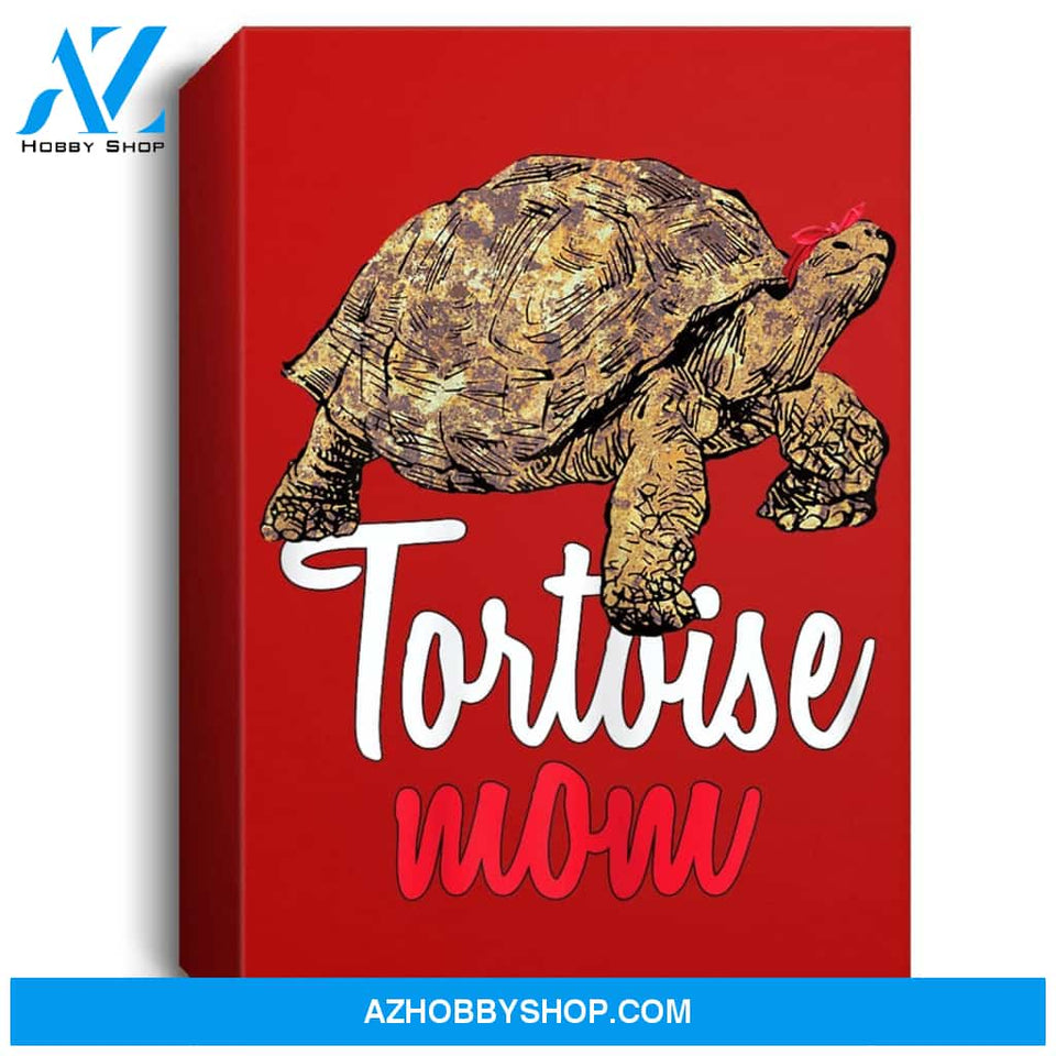 Womens African Spurred Mom Sulcata Tortoise Portrait Canvas