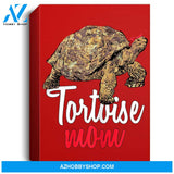 Womens African Spurred Mom Sulcata Tortoise Portrait Canvas