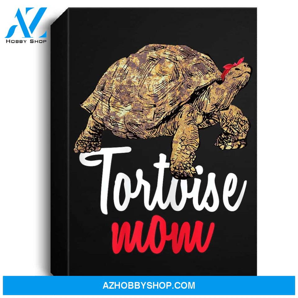 Womens African Spurred Mom Sulcata Tortoise Portrait Canvas