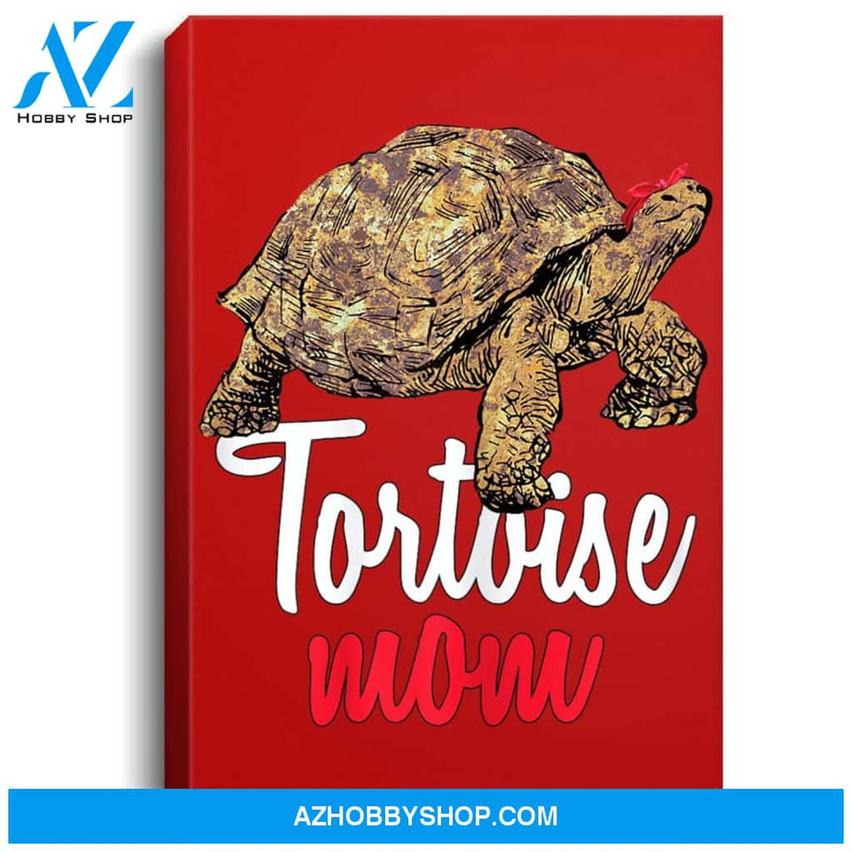 Womens African Spurred Mom Sulcata Tortoise Portrait Canvas