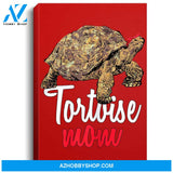 Womens African Spurred Mom Sulcata Tortoise Portrait Canvas