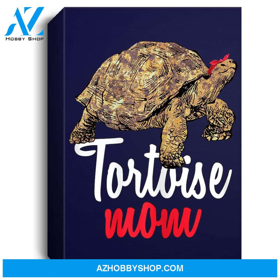 Womens African Spurred Mom Sulcata Tortoise Portrait Canvas