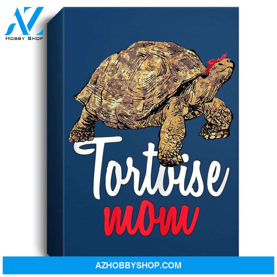 Womens African Spurred Mom Sulcata Tortoise Portrait Canvas
