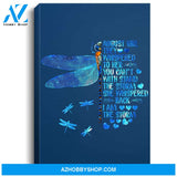 Womens August Girl I Am The Storm Dragonfly Gift Birthday For Girls Portrait Canvas