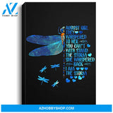 Womens August Girl I Am The Storm Dragonfly Gift Birthday For Girls Portrait Canvas