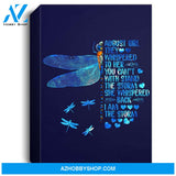 Womens August Girl I Am The Storm Dragonfly Gift Birthday For Girls Portrait Canvas