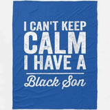 Womens Black Pride Gift I Cant Keep Calm Fleece Blanket