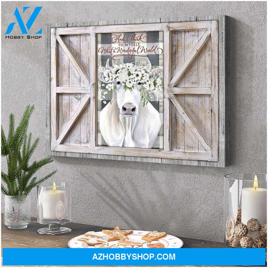 Wonderful World Beautiful Cow Farm Canvas Wall Art