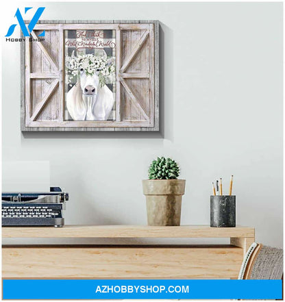 Wonderful World Beautiful Cow Farm Canvas Wall Art
