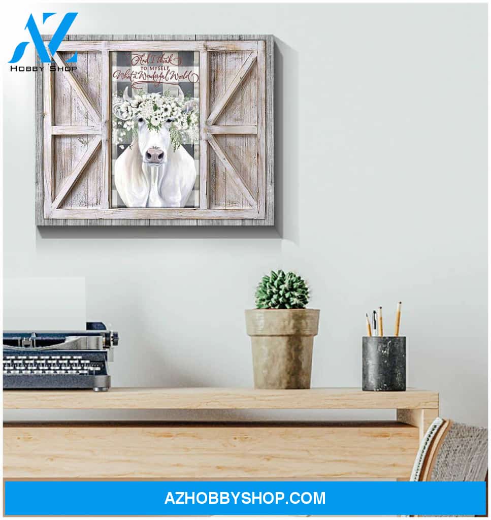 Wonderful World Beautiful Cow Farm Canvas Wall Art