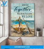 Wooden boat - And so together we built a life we love Couple Portrait Canvas Prints - Wall Art